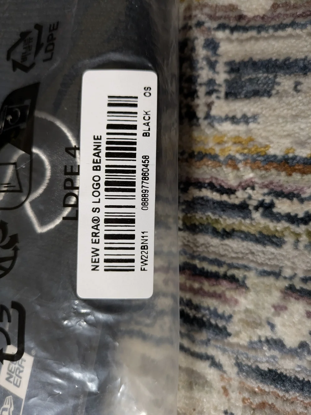 Supreme x New Era S Logo Beanie Black OS FW22 NWT - Picture 2 of 4